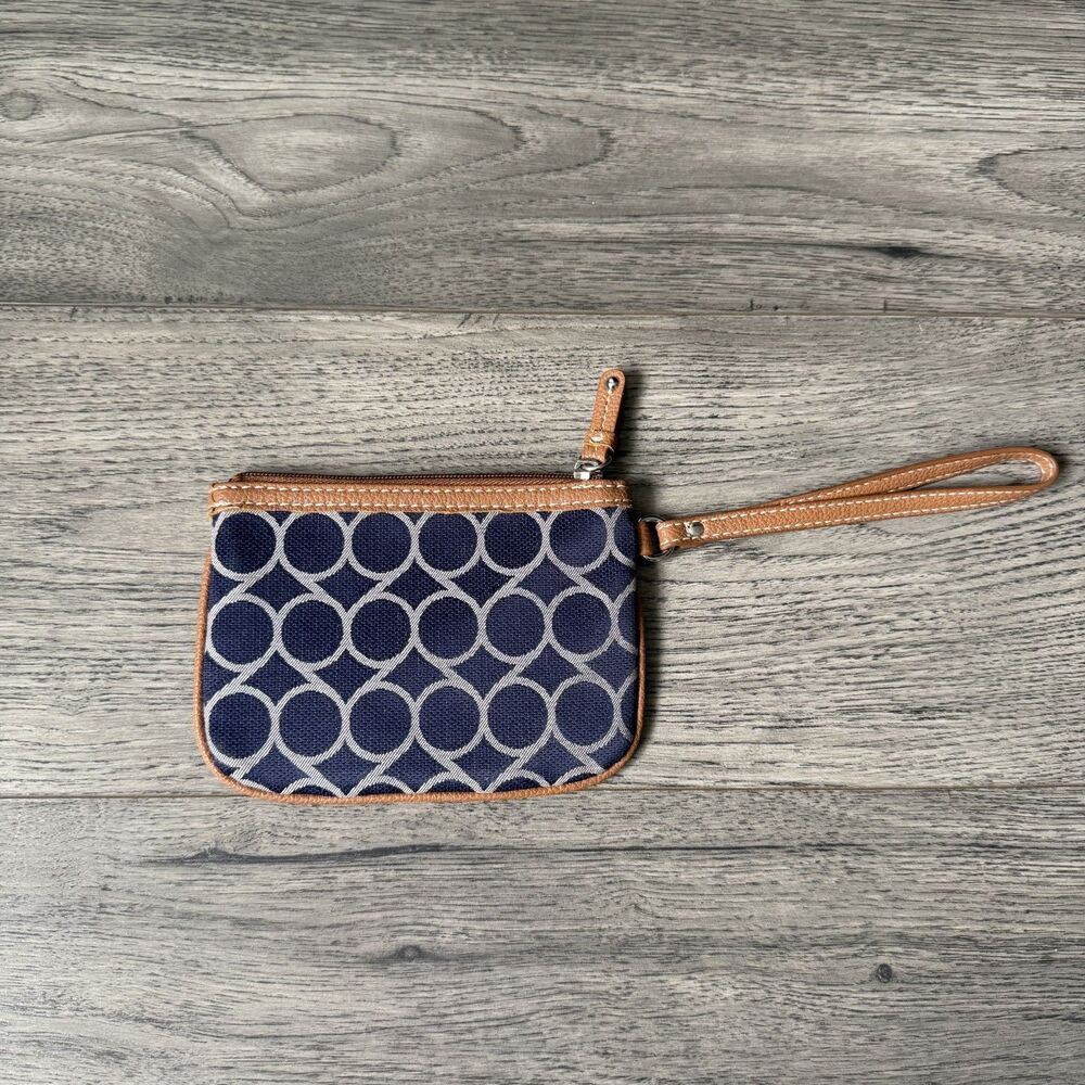 Nine West Nautical Canvas Wristlet Clutch - Picture 2 of 4
